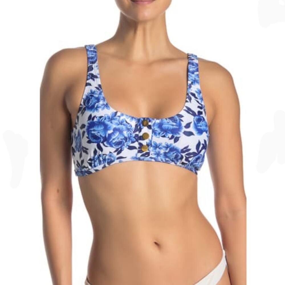 Nicole Miller Over the Shoulder Bikini Top L